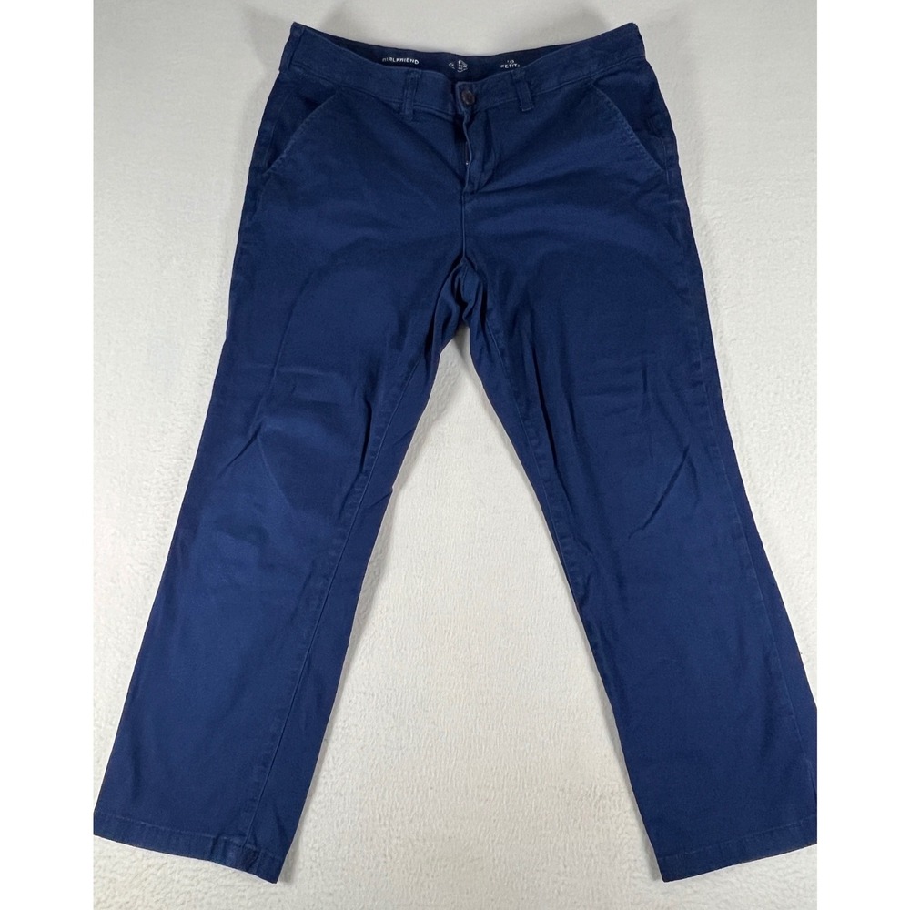 St. Johns Bay Girlfriend Chinos Women 10 Petite Blue Excellent Stretch Pants
